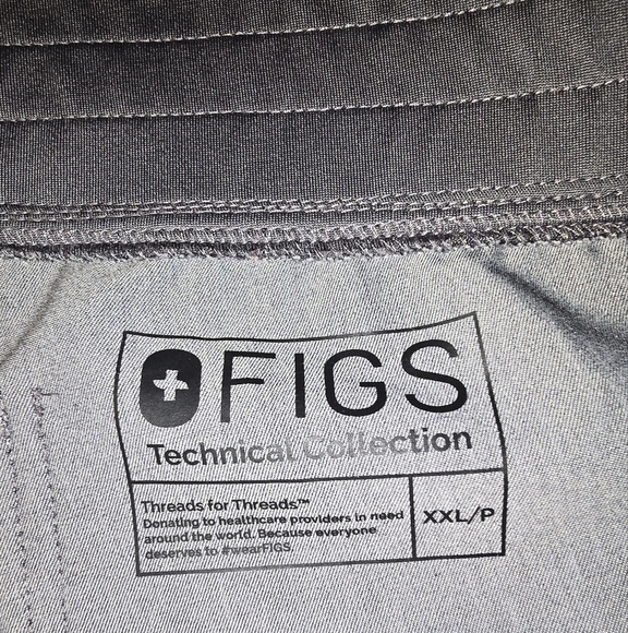 NWOT FIGS Technical Collection Gray Jogger Scrub Pants Women's XXL P Short - Picture 5 of 7